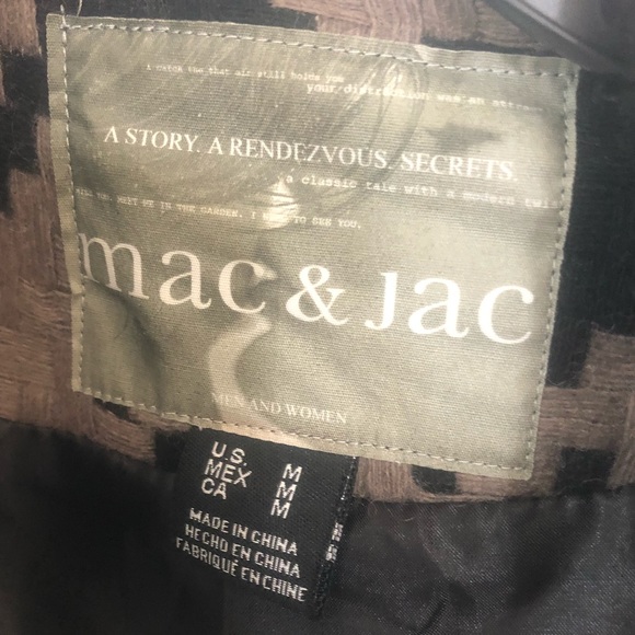 MAC & JAC Brown Black Cropped Houndstooth Jacket - Picture 4 of 8